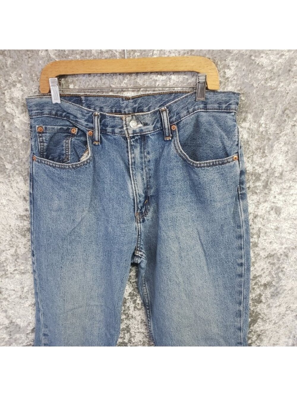 Levis 516 Straight Jeans Light Wash Cotton 36x30 Casual Western - Picture 4 of 9